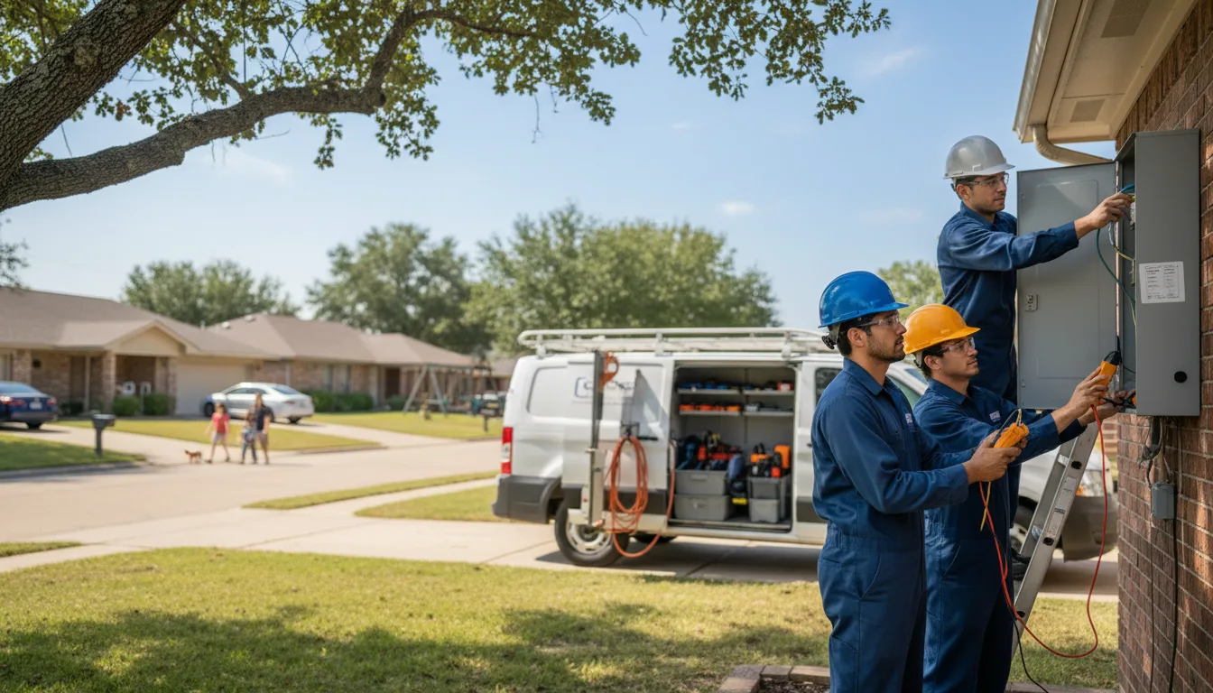 Certified electrician providing emergency electrical services in Mena, AR